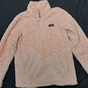 Patagonia Kid's Melon Fleece Long Sleeves Mock Neck Pullover Sweater Size Large